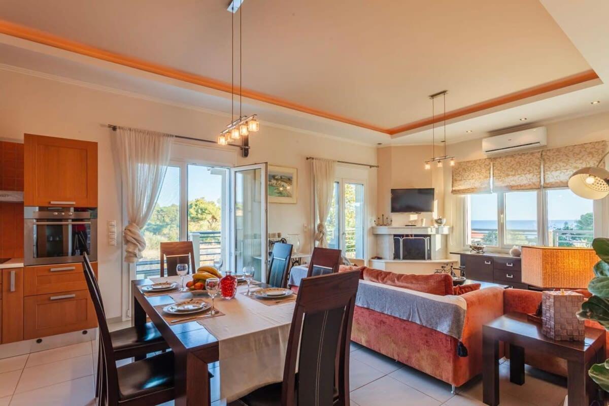 Navarino Captains Villa - Lux Private Pool Retreat Marathopoli Ngoại thất bức ảnh