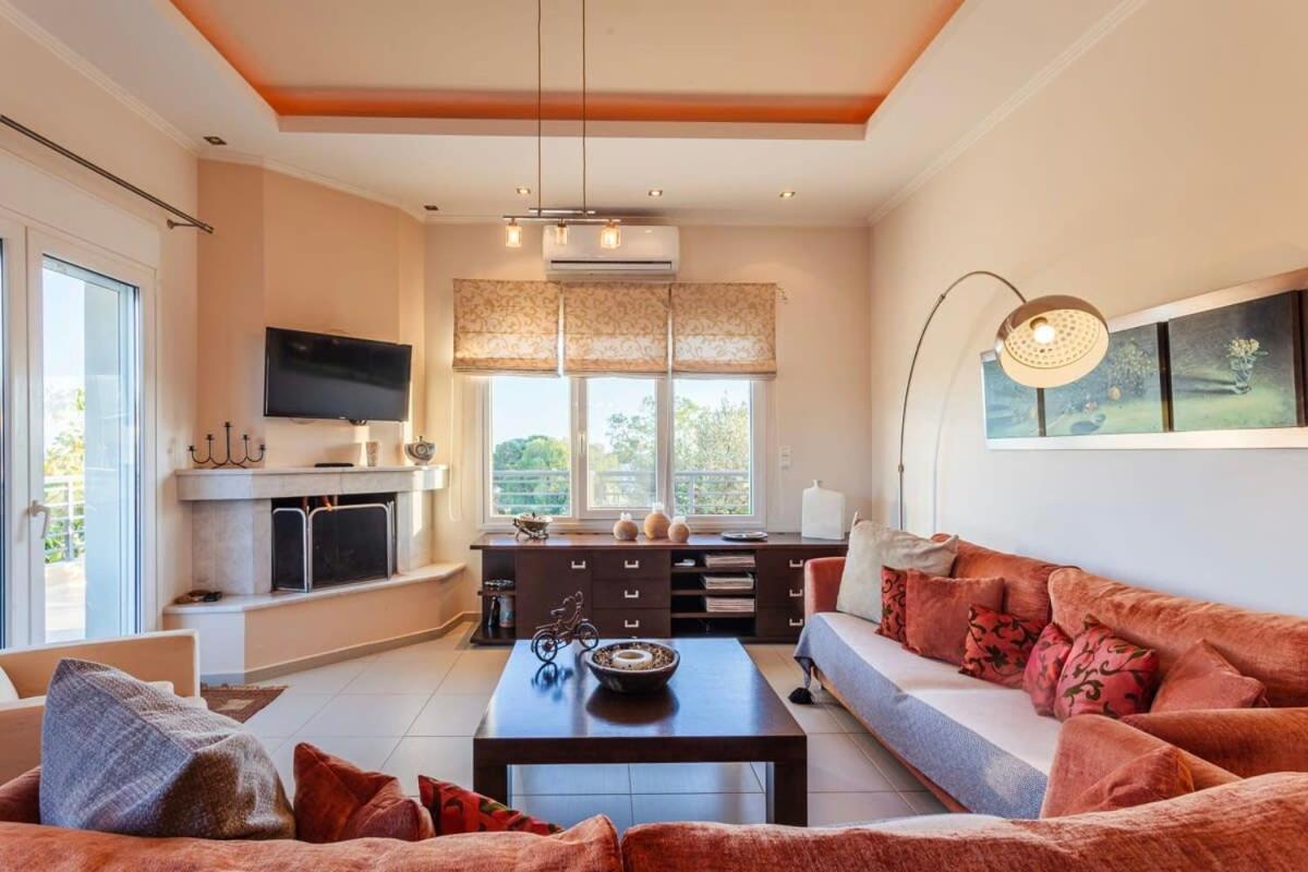 Navarino Captains Villa - Lux Private Pool Retreat Marathopoli Ngoại thất bức ảnh